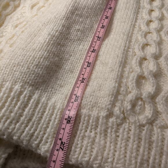 SOLD -🍦 Handmade Fisherman Style Cable Knit Button up V Neck Cardigan, XS-XXL - Picture 8 of 16